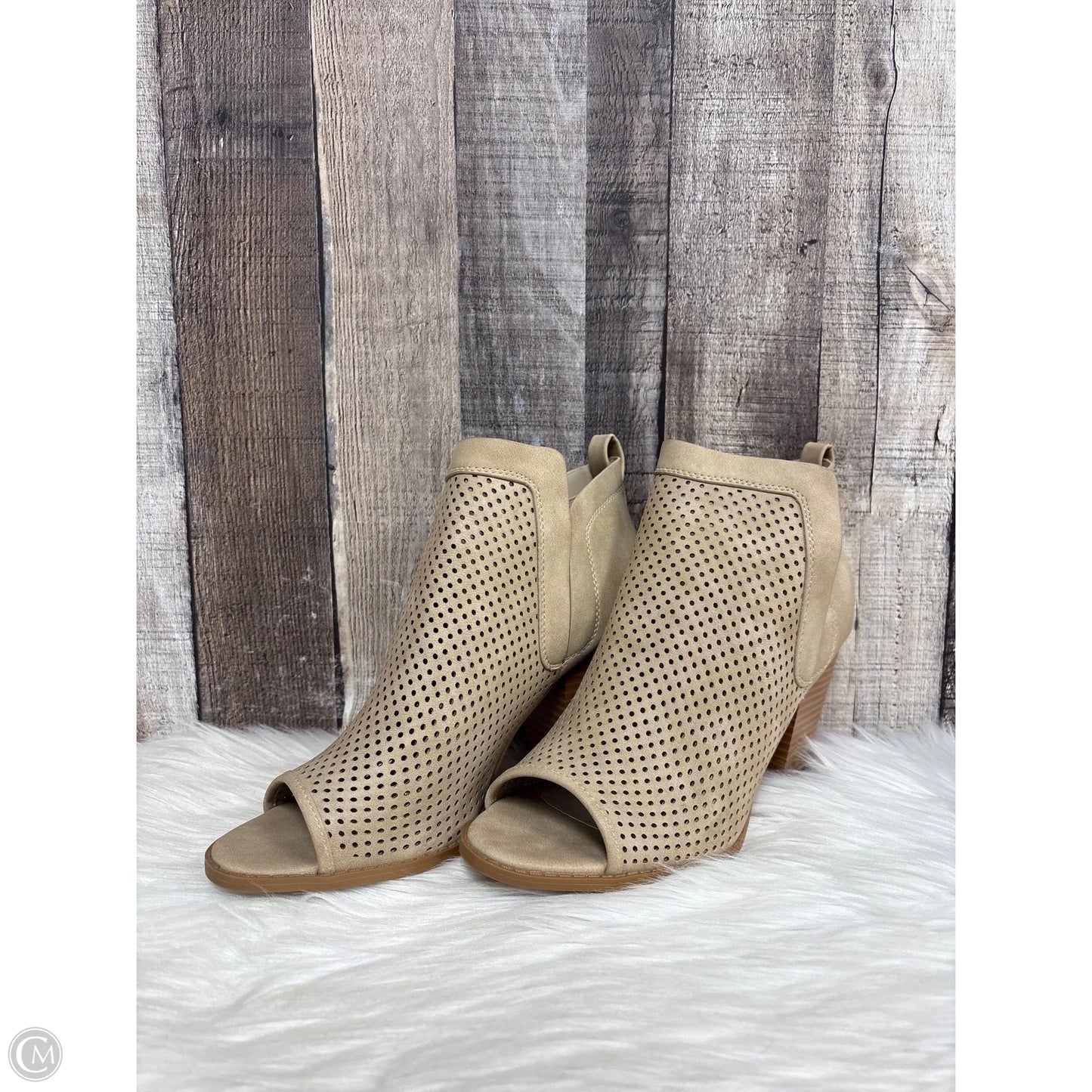 Boots Ankle Heels By Qupid In Tan, Size: 10