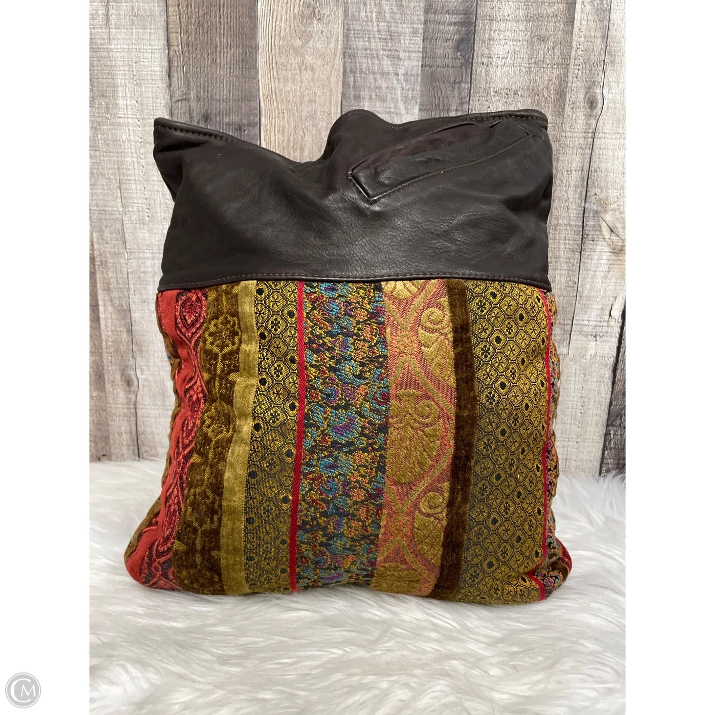 Handbag Leather By Cme, Size: Medium