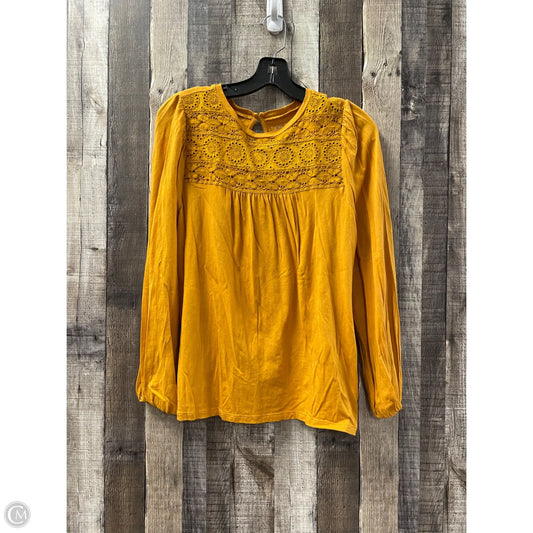 Top Long Sleeve By Loft In Yellow, Size: M