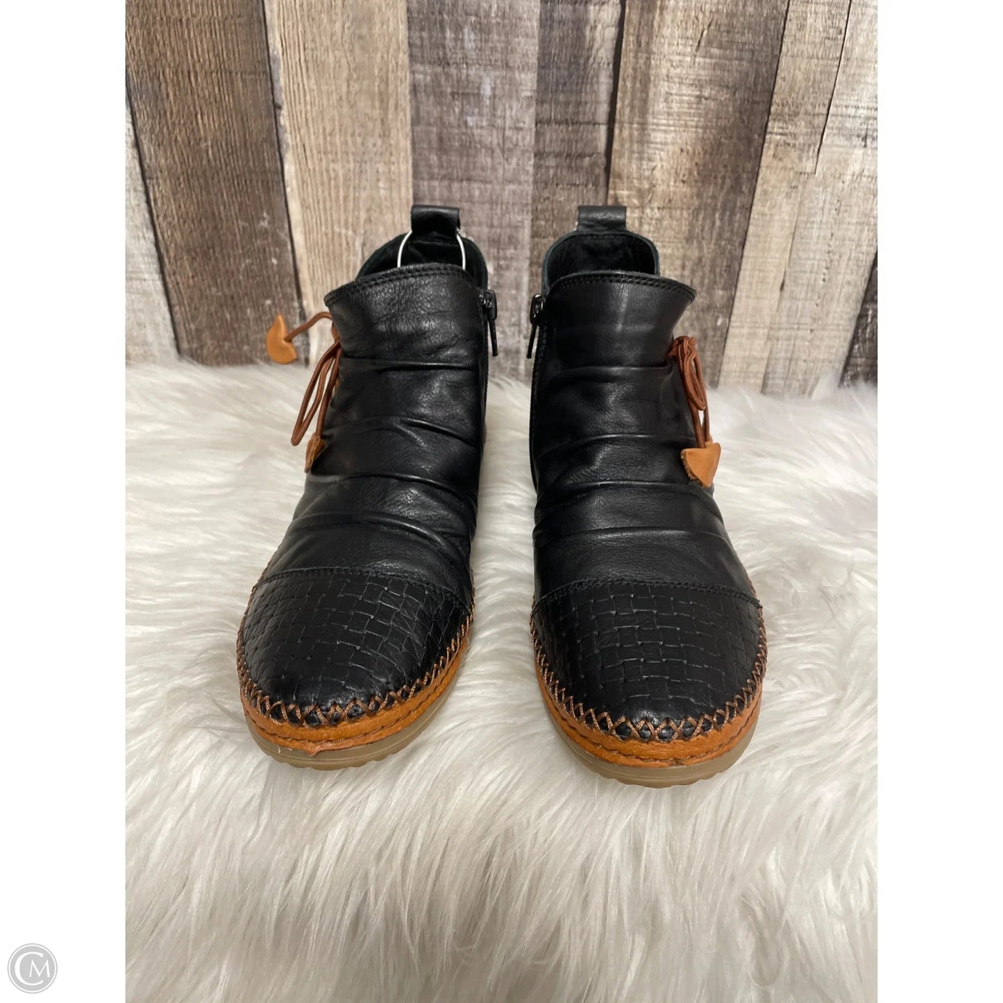 Boots Ankle Flats By Spring Step In Black, Size: 7.5