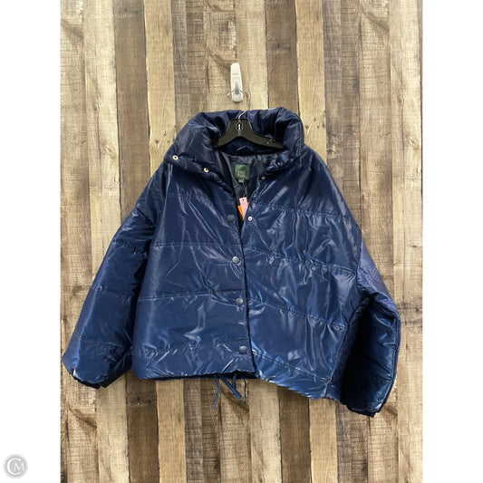 Coat Puffer & Quilted By Wild Fable In Blue, Size: L