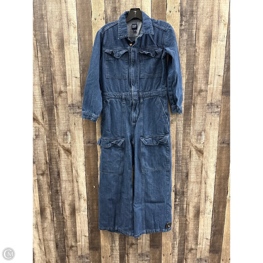 Jumpsuit By Gap In Blue Denim, Size: 4p