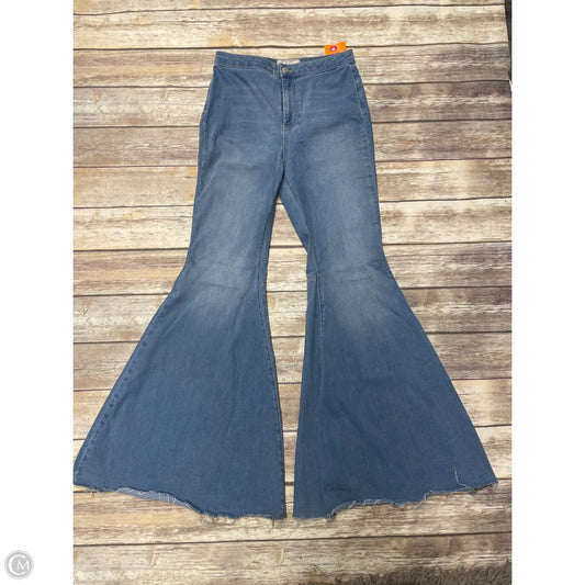 Jeans Wide Leg By Free People In Blue Denim, Size: 8