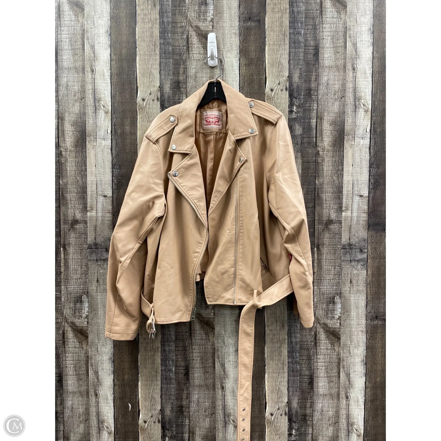 Jacket Moto By Levis In Tan, Size: 2x