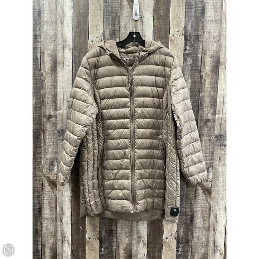 Coat Puffer & Quilted By Cme In Tan, Size: Xxl
