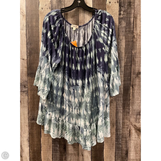 Top 3/4 Sleeve By Style And Company In Tie Dye Print, Size: 3x