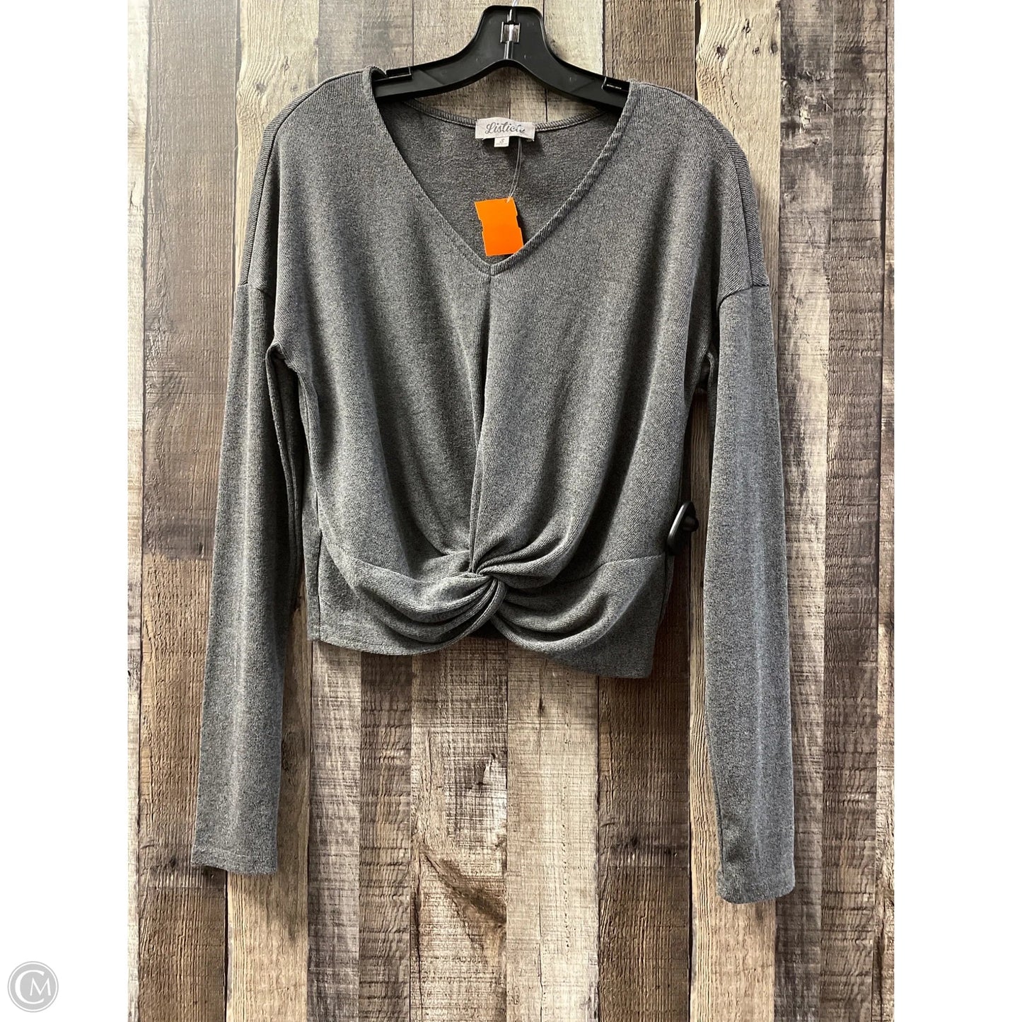 Top Long Sleeve By Listicle In Grey, Size: S