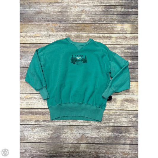Sweatshirt Crewneck By American Eagle In Green, Size: Xs
