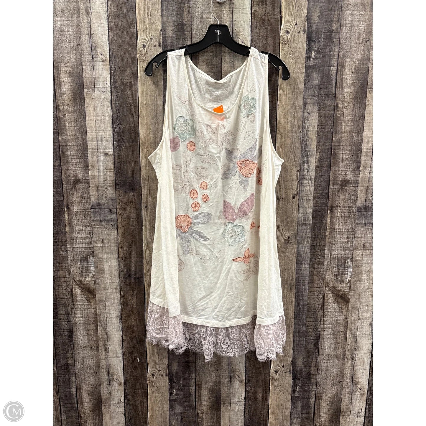 Tunic Sleeveless By Logo In Floral Print, Size: 2x