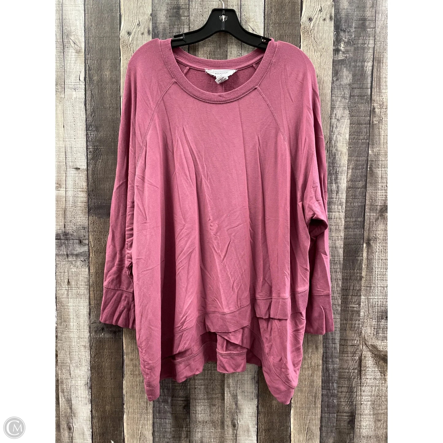 Top Long Sleeve By Workshop In Pink, Size: 3x