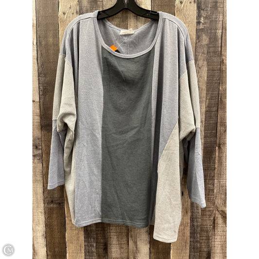 Top Long Sleeve By Andree By Unit In Blue, Size: 2x
