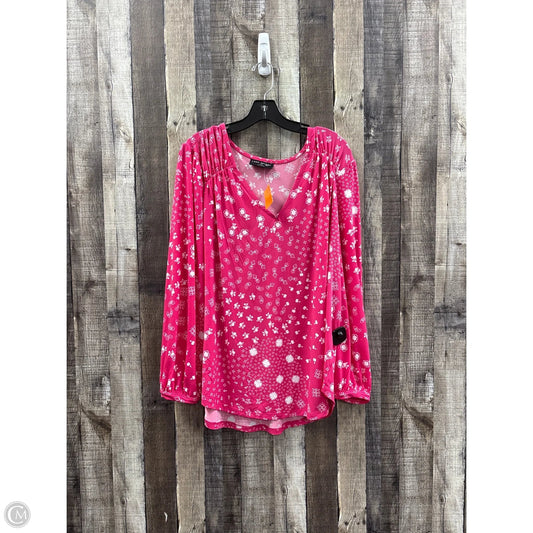 Top Long Sleeve By Lane Bryant In Pink, Size: 1x