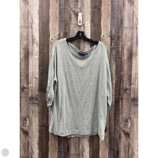 Top 3/4 Sleeve By Adrienne Vittadini In Green, Size: 2x