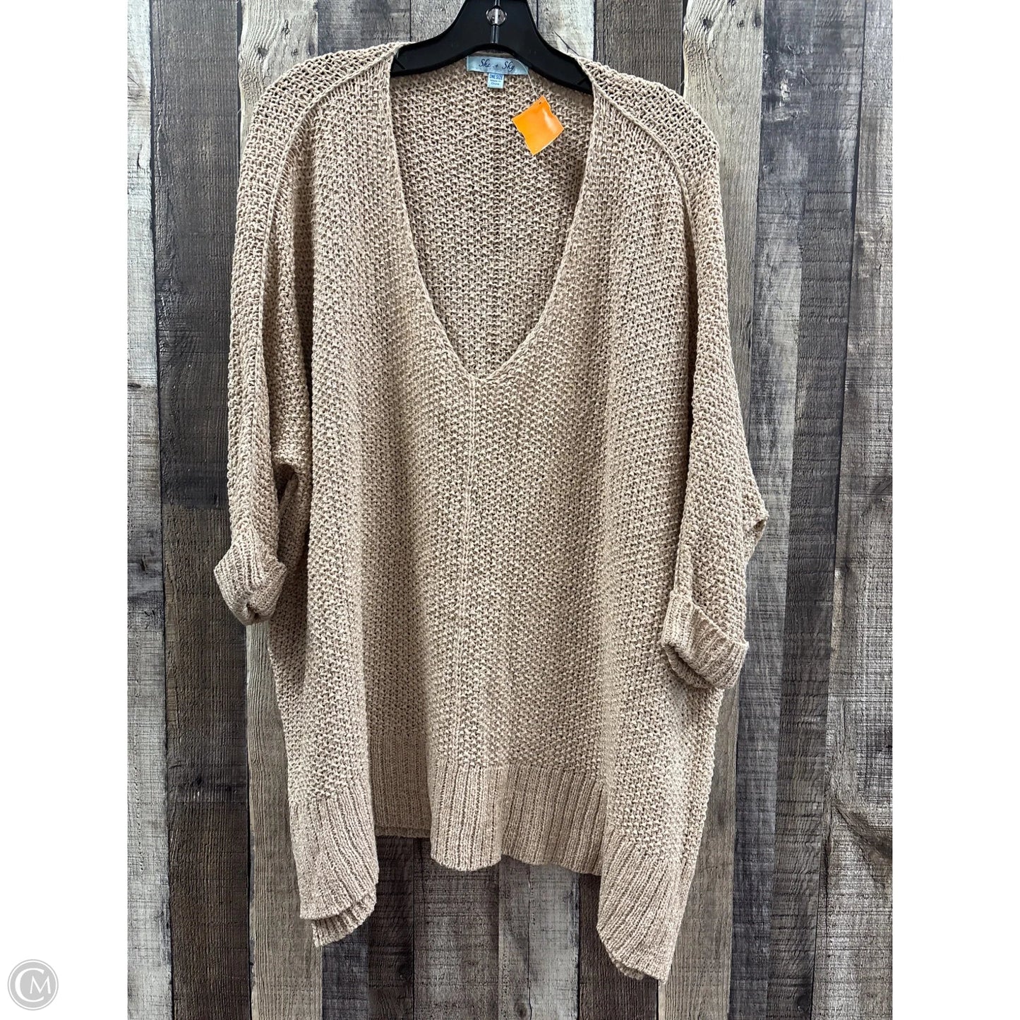 Sweater By She + Sky In Beige, Size: Osfm