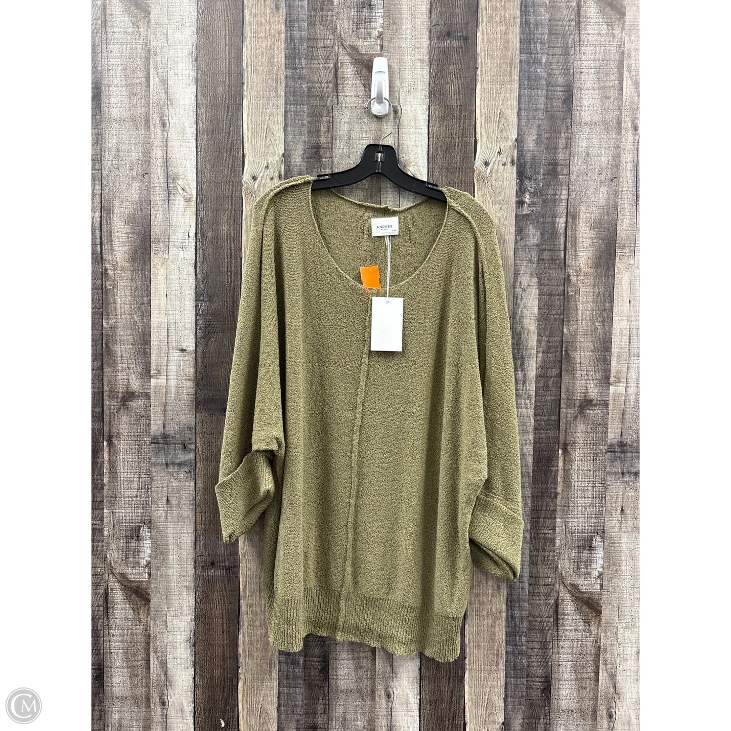 Top Long Sleeve By Andree By Unit In Green, Size: 1x