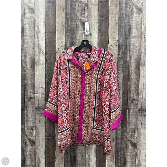Top 3/4 Sleeve By Rose And Olive In Multi-colored, Size: 2x