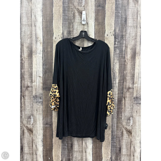 Top Long Sleeve By Beeson River In Black, Size: 1x