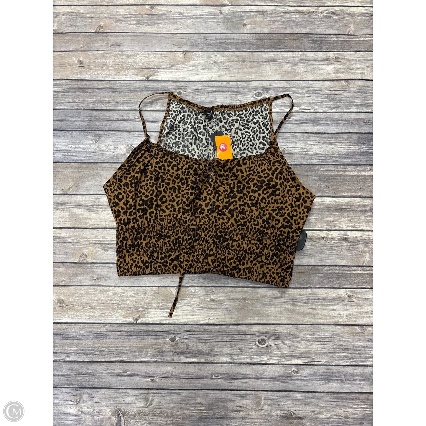 Top Sleeveless By Express In Animal Print, Size: L