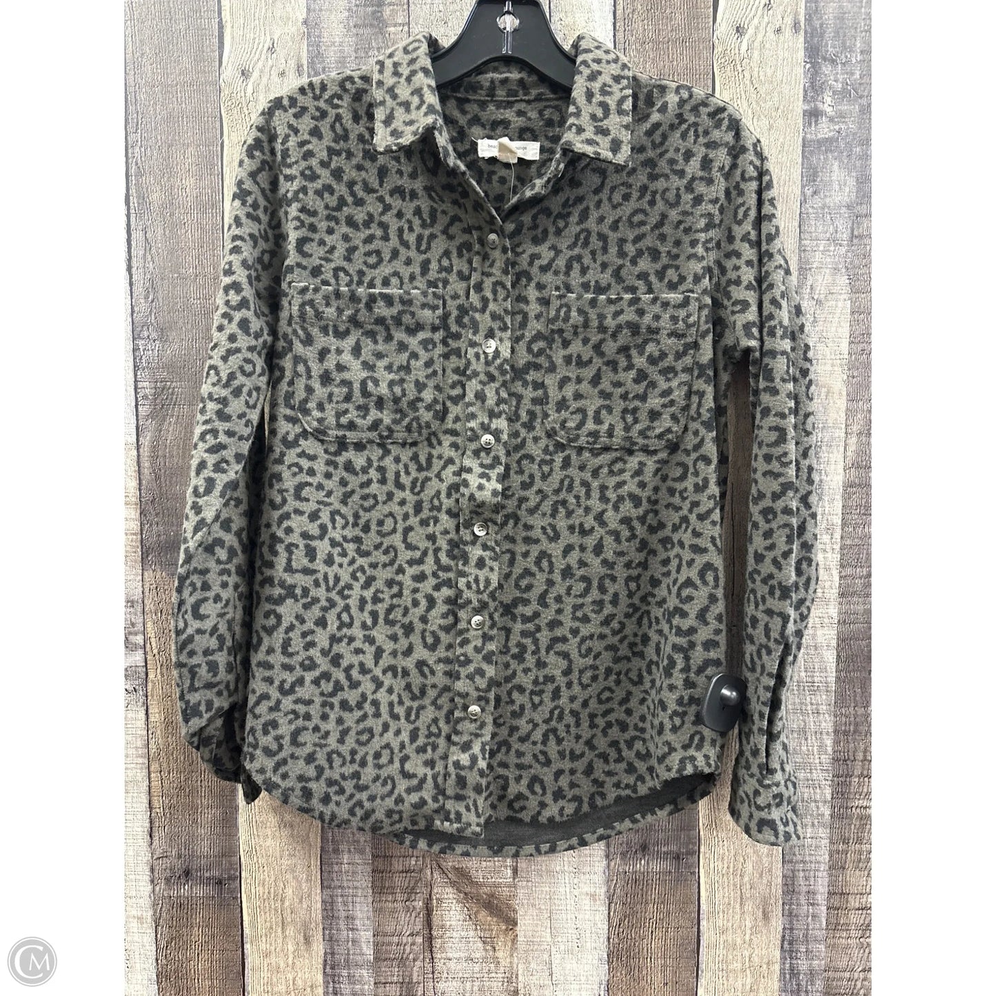 Top Long Sleeve By Beachlunchlounge In Grey, Size: Xs