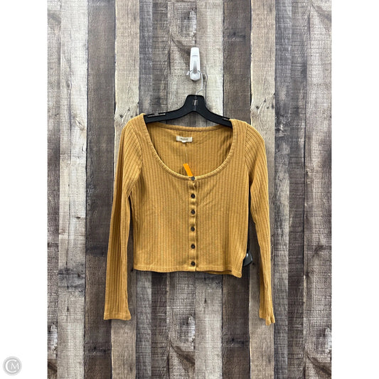 Top Long Sleeve By Madewell In Gold, Size: S