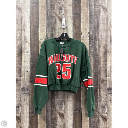 Top Long Sleeve By Fashion Nova In Green & Red, Size: Xs