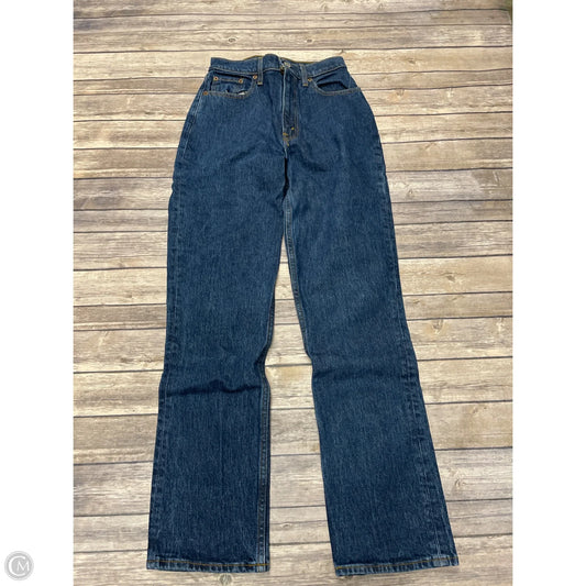 Jeans Straight By Abercrombie And Fitch In Blue Denim, Size: 0