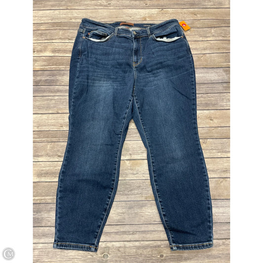 Jeans Straight By Judy Blue In Blue Denim, Size: 20