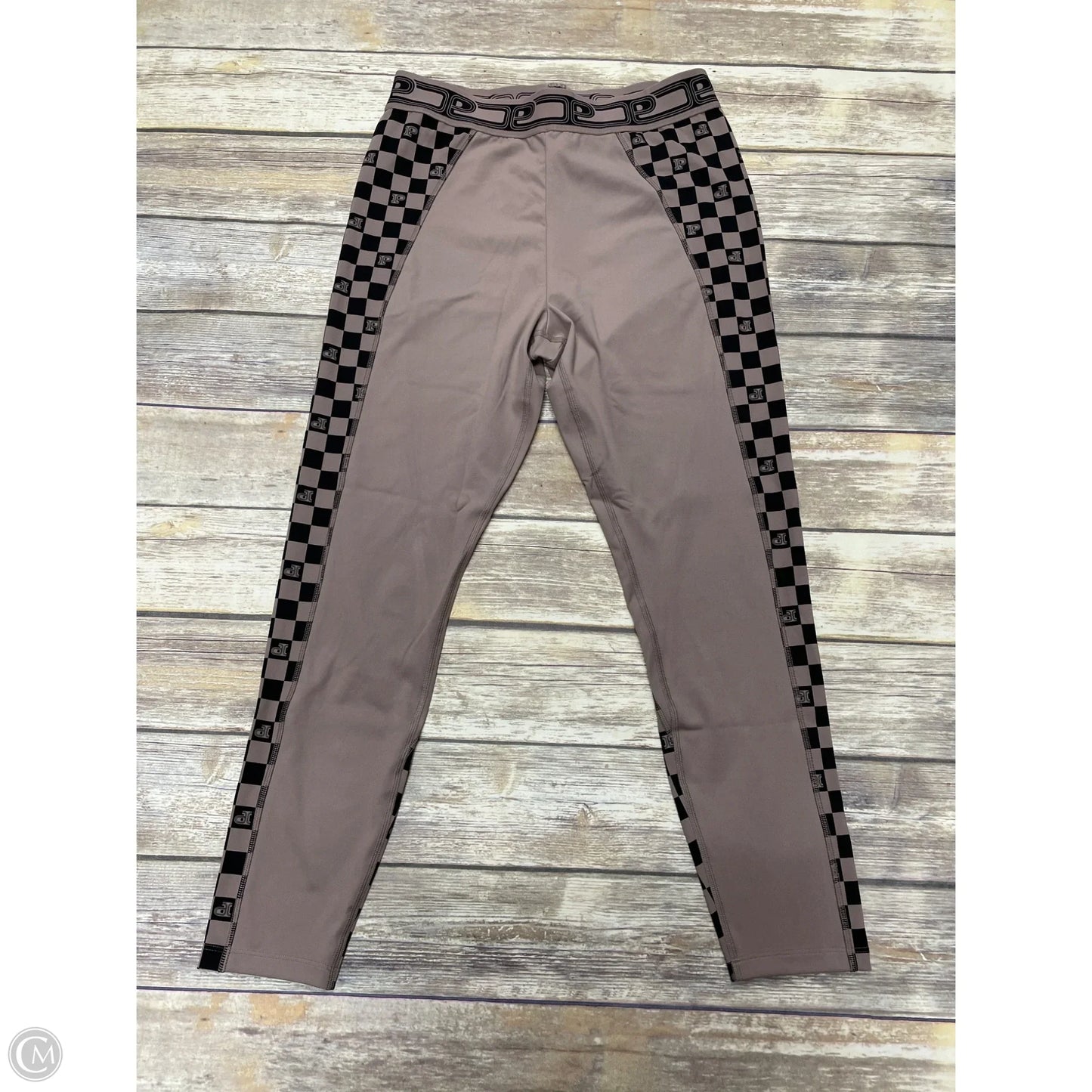 Athletic Leggings By Pink In Black & Tan, Size: Xl