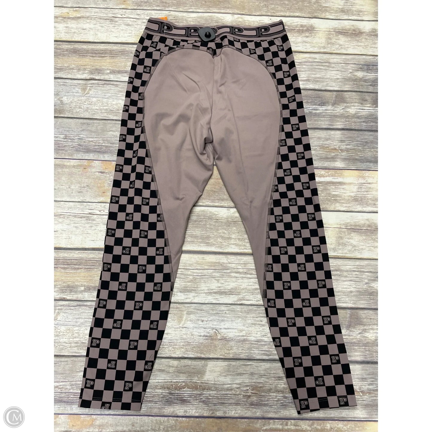 Athletic Leggings By Pink In Black & Tan, Size: Xl
