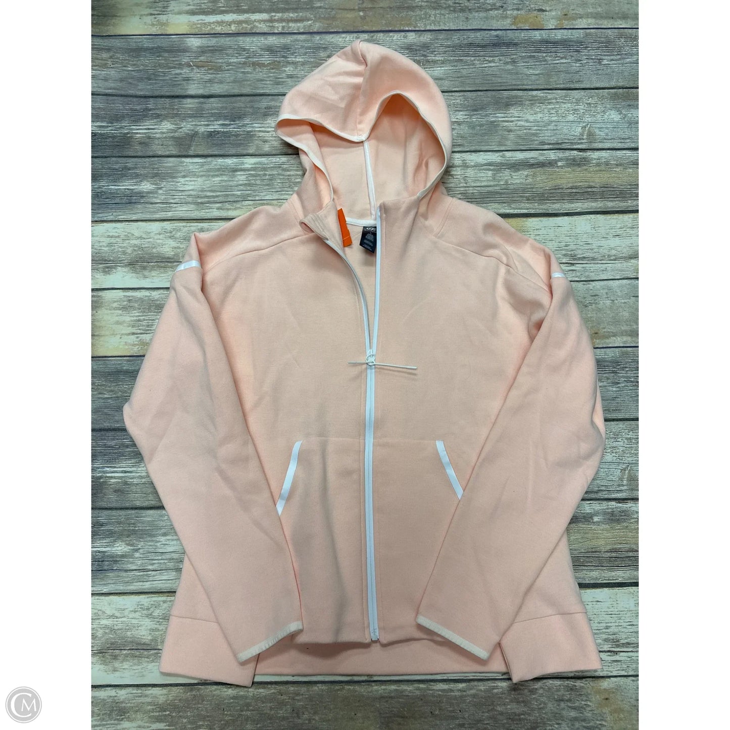 Athletic Jacket By Champion In Peach, Size: L