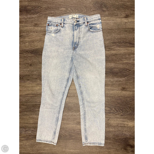 Jeans Straight By Abercrombie And Fitch In Blue Denim, Size: 4