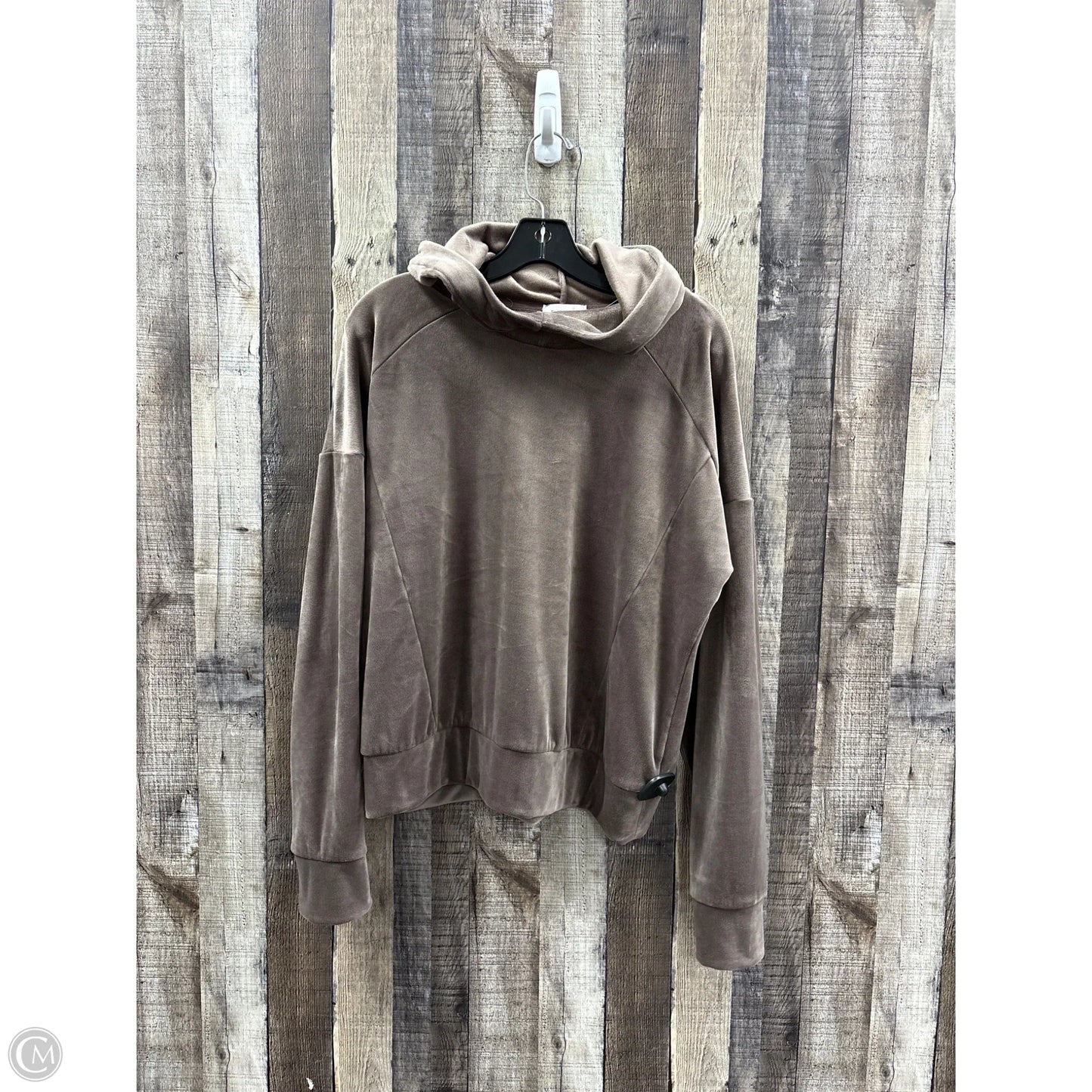 Top Long Sleeve By Evereve In Brown, Size: L
