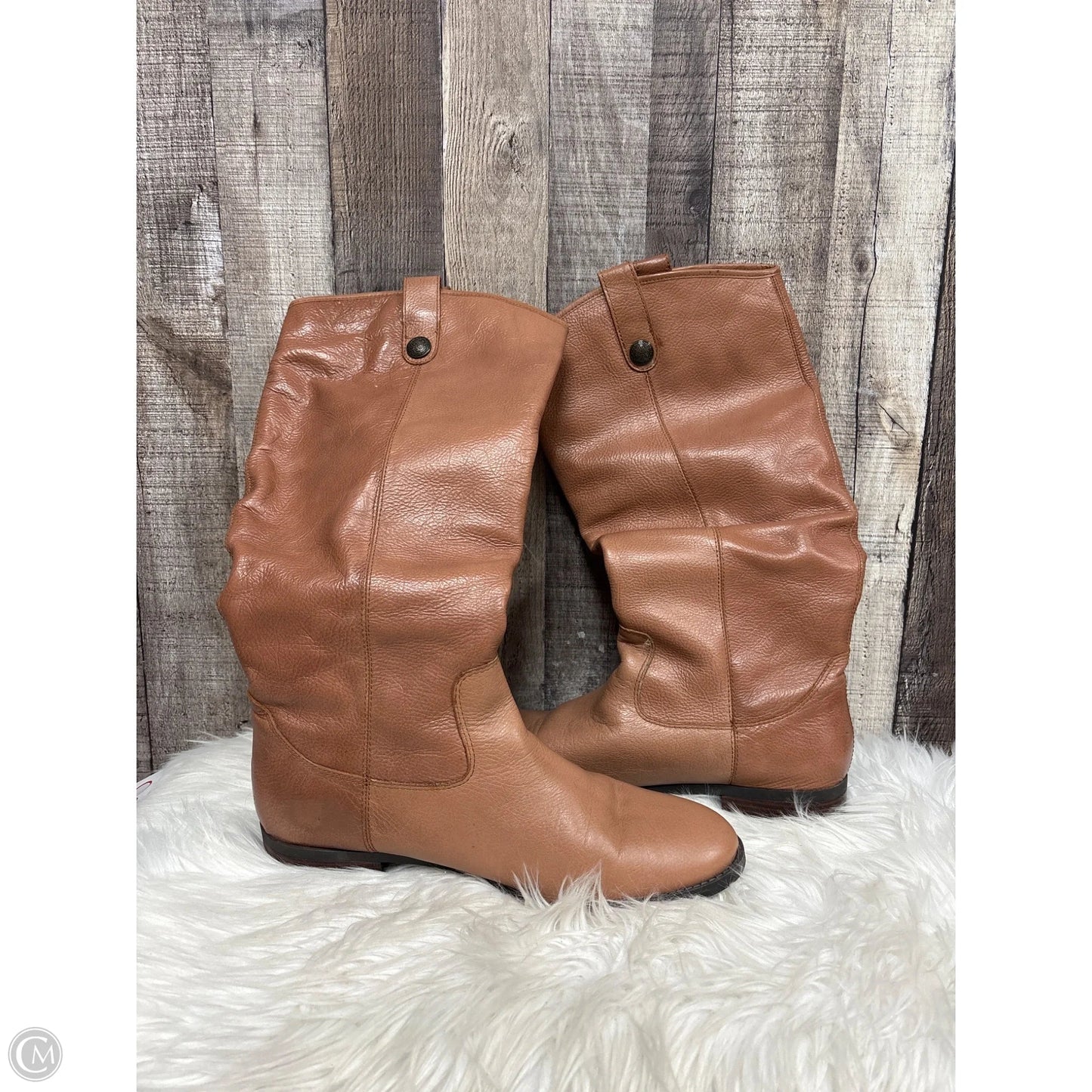 Boots Over-the-knee Flats By Merona In Tan, Size: 12