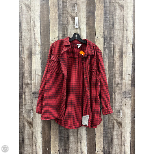 Jacket Shirt By Duluth Trading In Red, Size: 1x