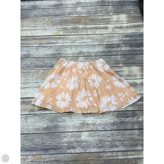 Skirt Mini & Short By American Eagle In Orange & White, Size: M