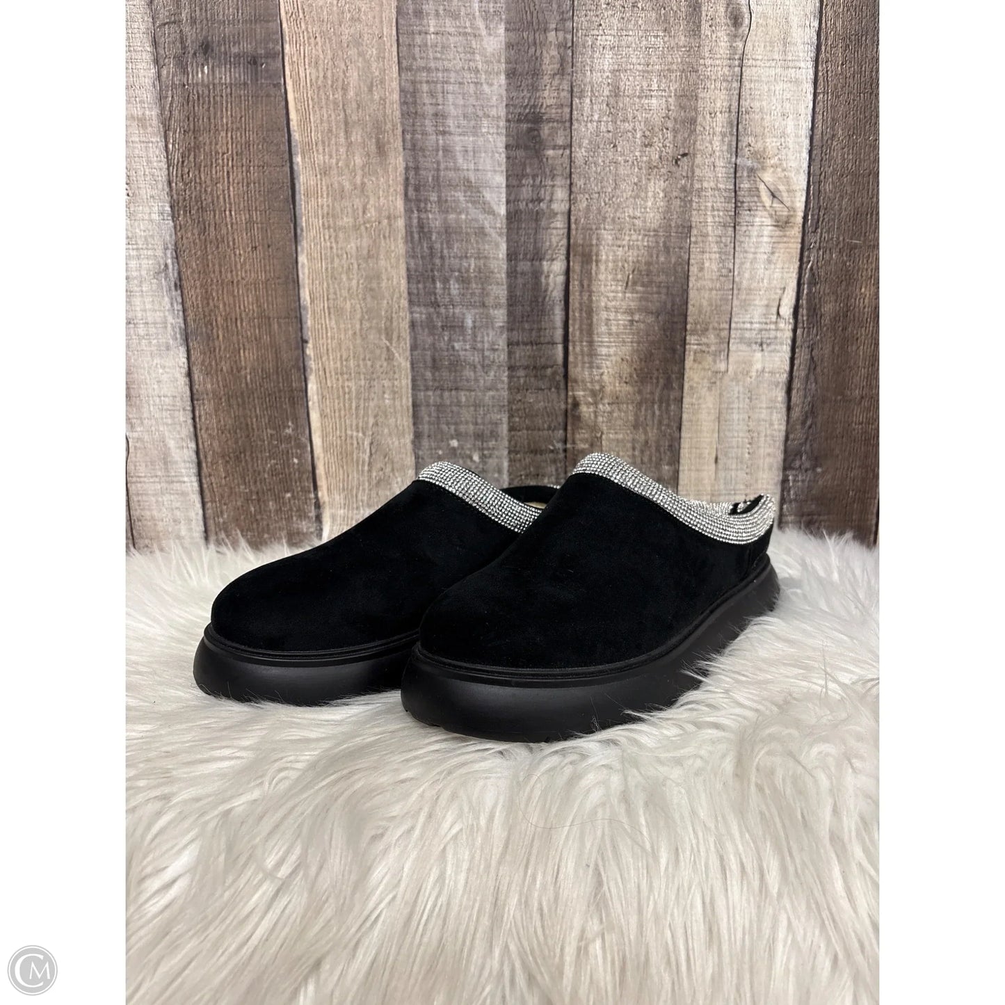 Shoes Flats By Forever 21 In Black & Silver, Size: 8