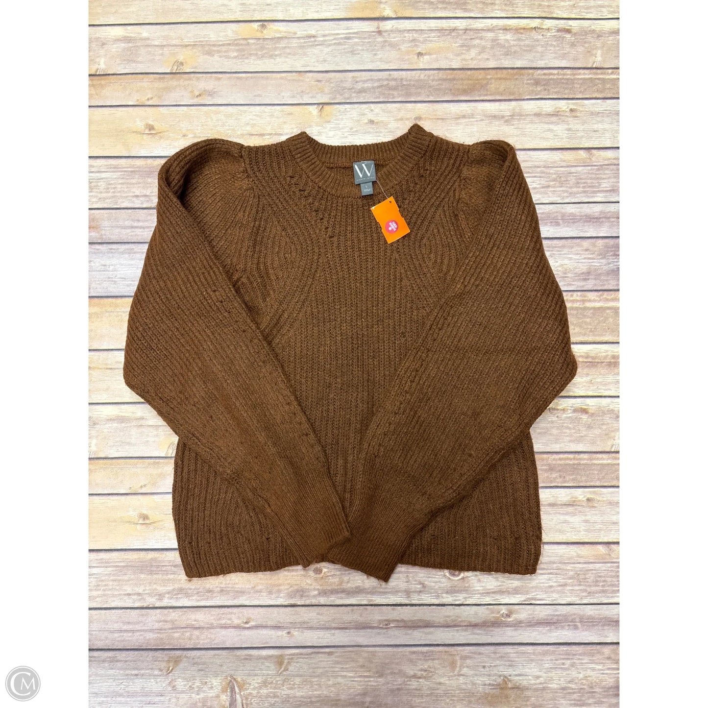 Sweater By Worthington In Brown, Size: L