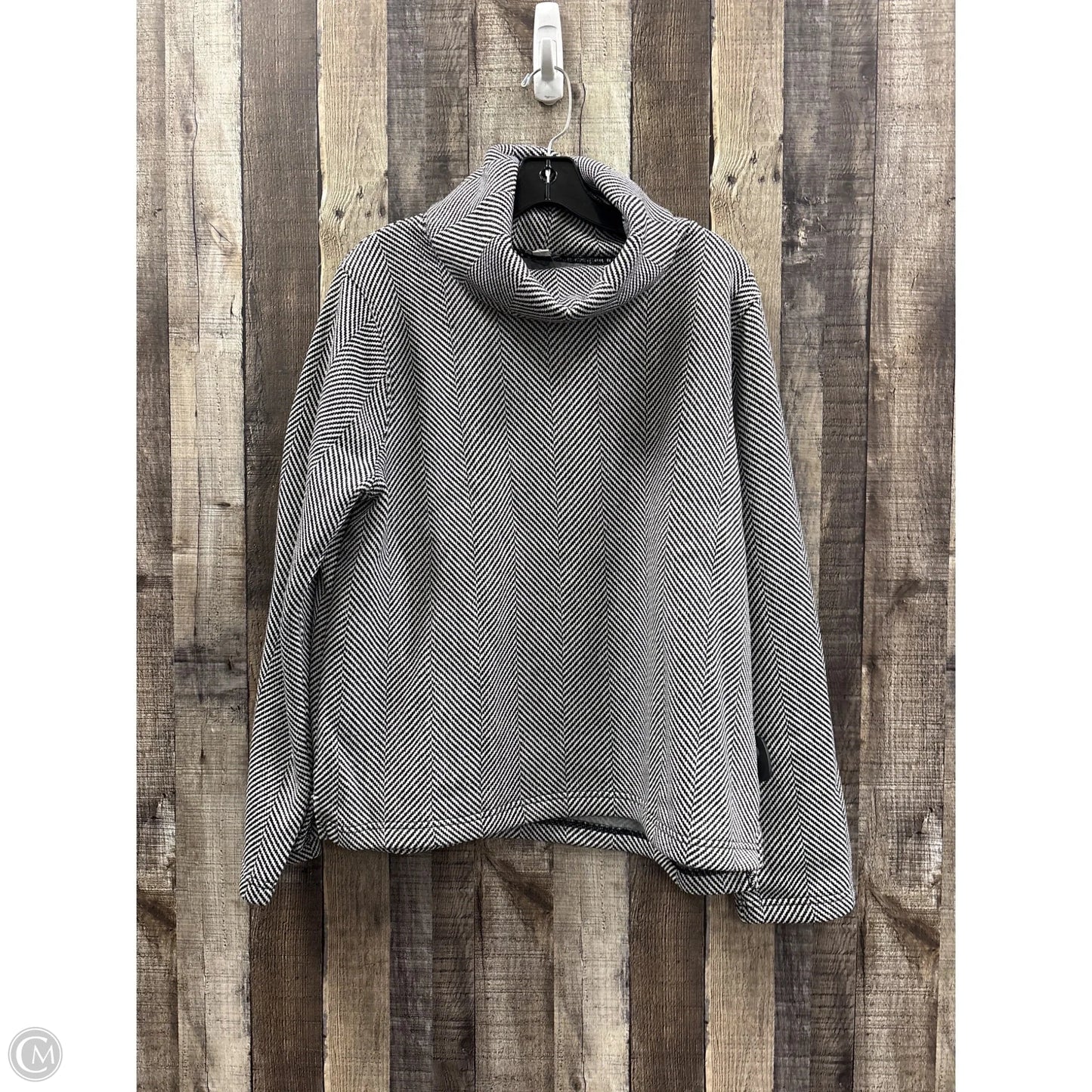 Top Long Sleeve By J. Crew In Black & White, Size: Xl
