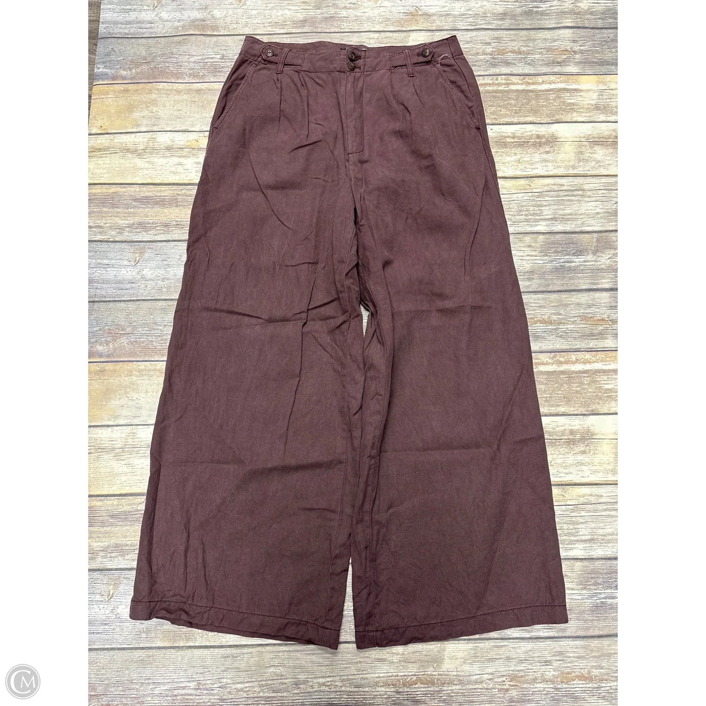 Pants Wide Leg By Madewell In Brown, Size: 12