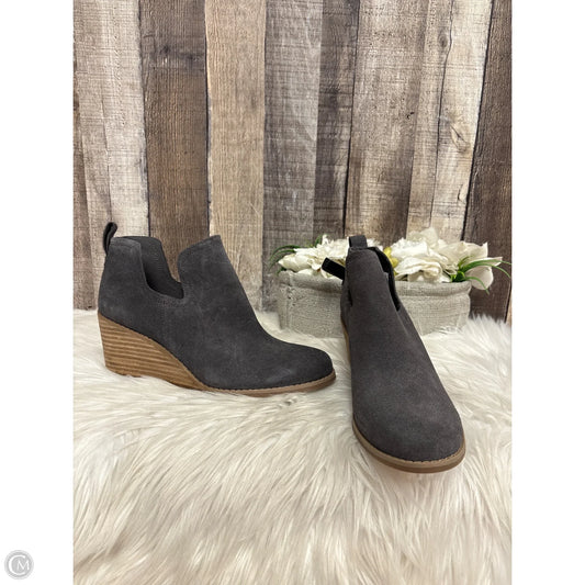 Boots Ankle Heels By Toms In Grey, Size: 7.5