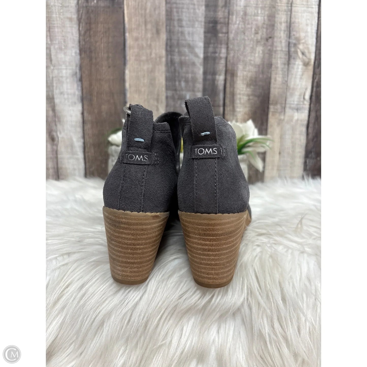 Boots Ankle Heels By Toms In Grey, Size: 7.5