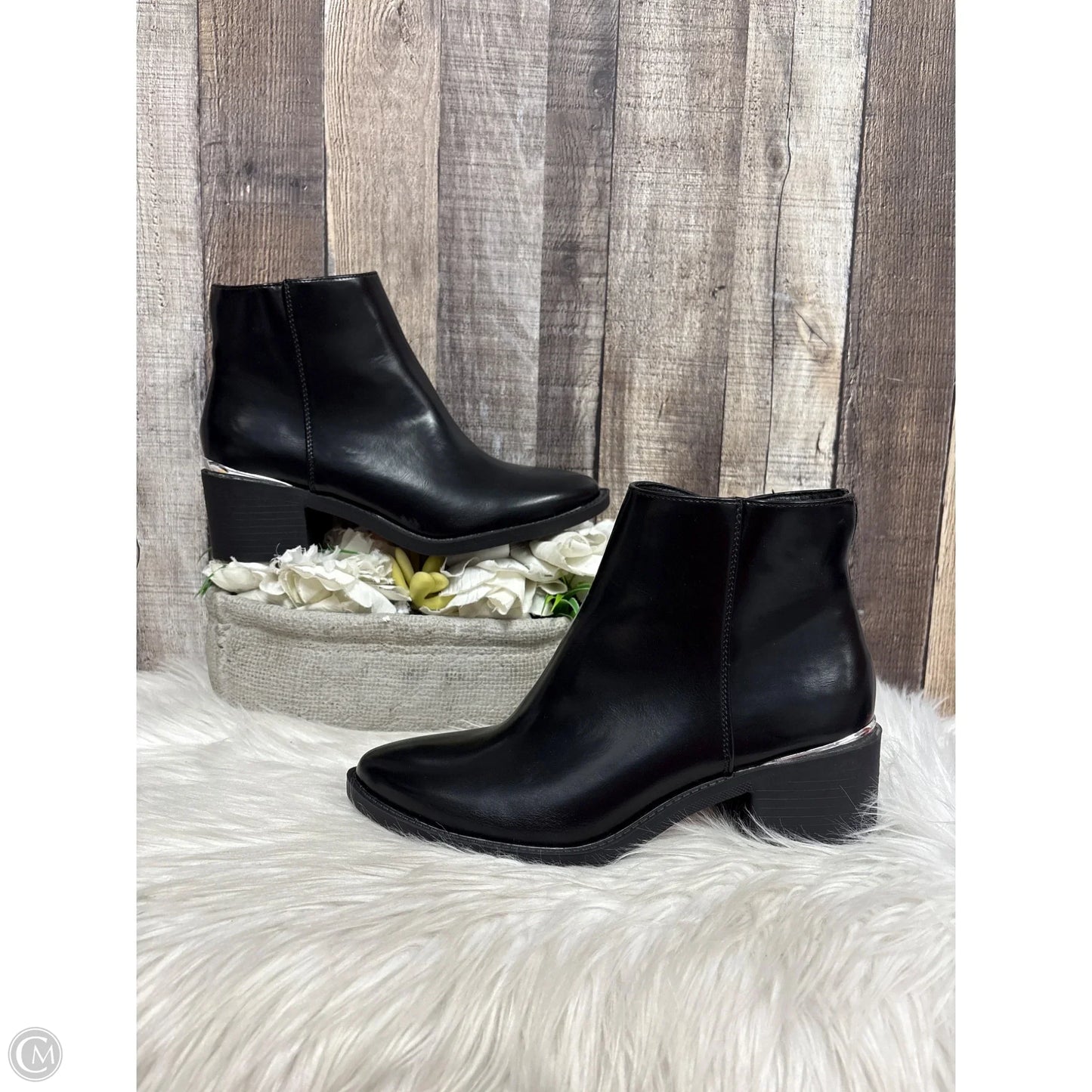 Boots Ankle Heels By Cme In Black, Size: 7