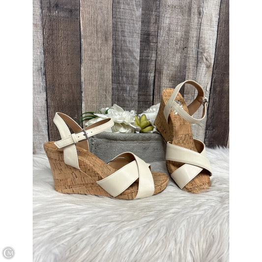 Sandals Heels Wedge By Aeropostale In Brown & Tan, Size: 7