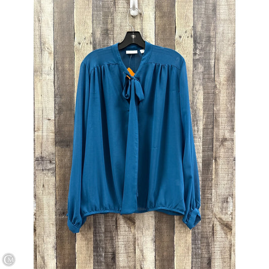 Top Long Sleeve By New York And Co In Teal, Size: L