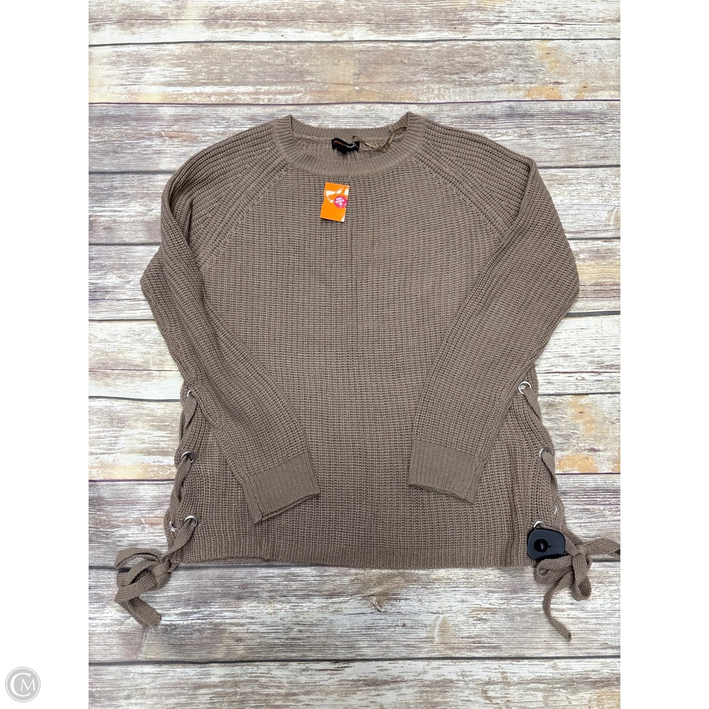 Sweater By Ambiance Apparel In Tan, Size: L