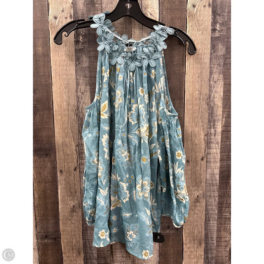 Top Sleeveless By Cato In Blue, Size: L