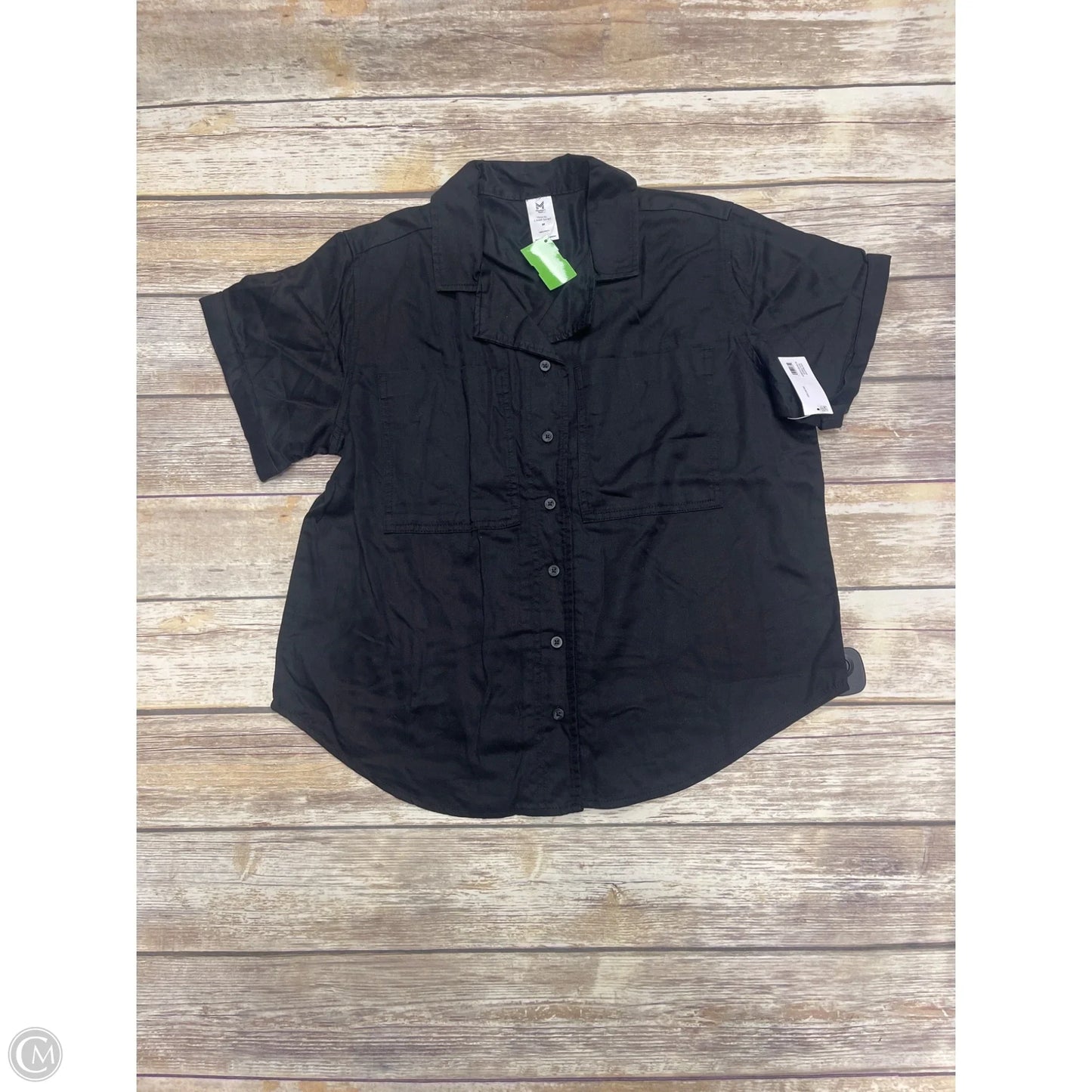 Top Short Sleeve By Members Mark In Black, Size: M