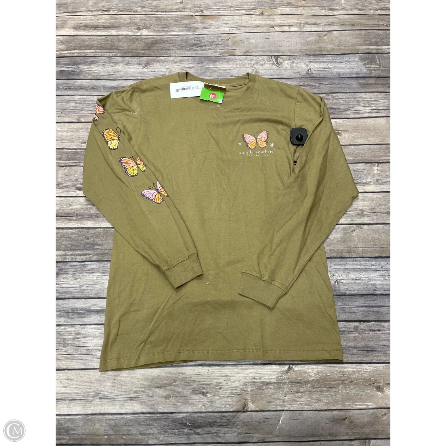 Top Long Sleeve By Simply Southern In Blue, Size: S