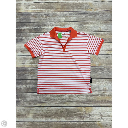 Athletic Top Short Sleeve By Puma In Striped Pattern, Size: S