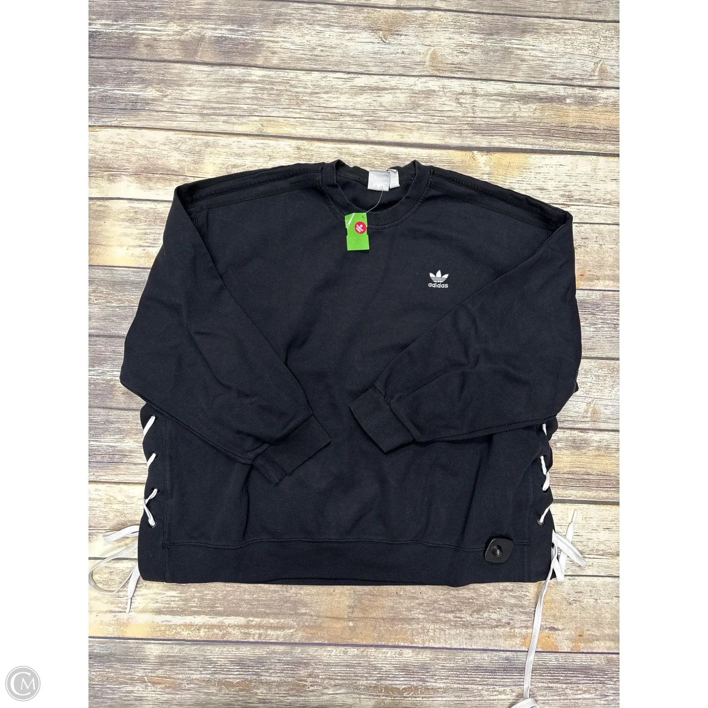 Athletic Sweatshirt Crewneck By Adidas In Black, Size: L